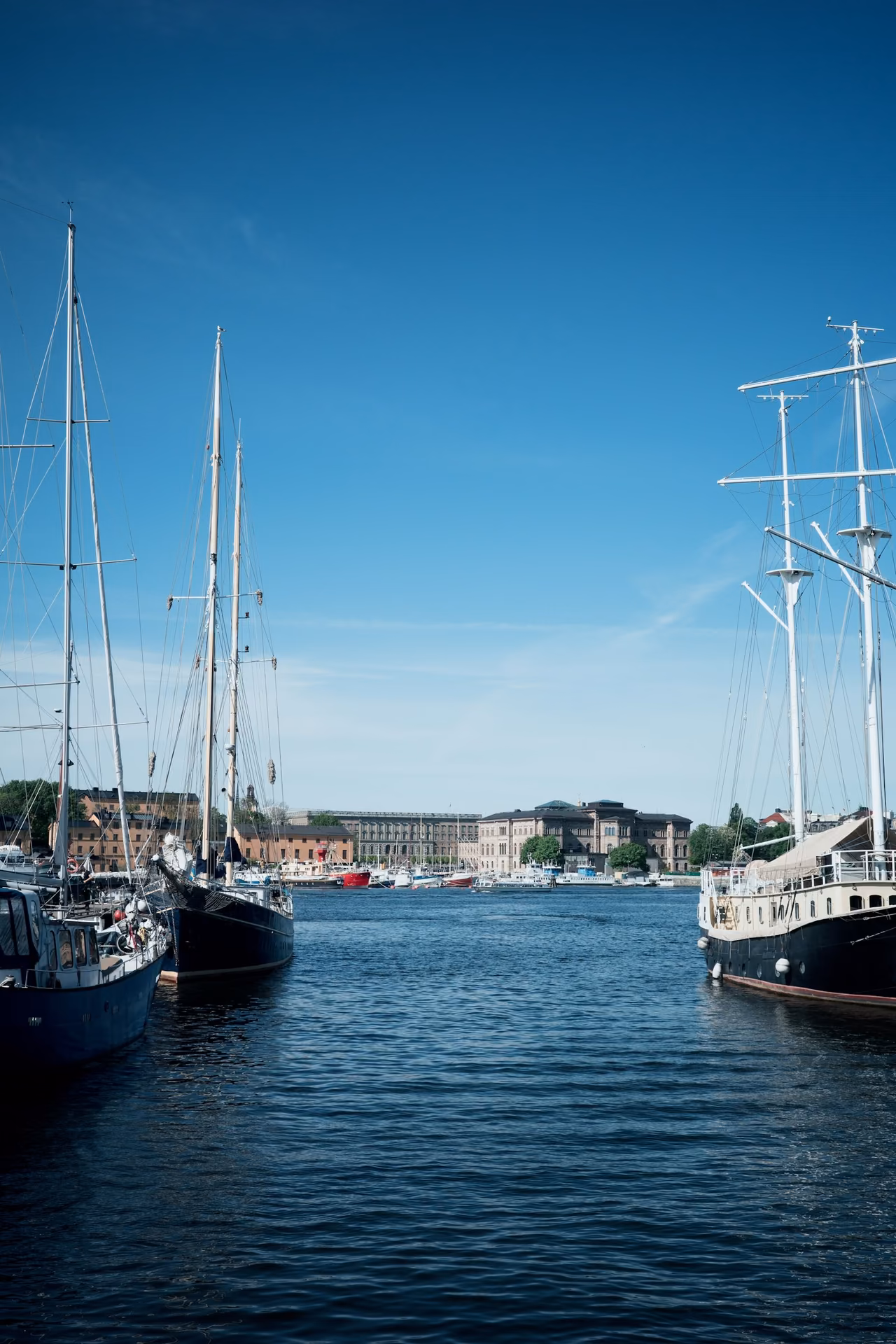 Stockholm waterfront and commercial district